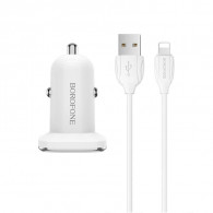 Chargeur Voiture Borofone 2.4 A USB Pour IPhone - Blanc Chargeur Voiture Borofone 2.4 A USB Pour IPhone - Blanc