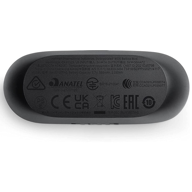 Écouteurs JBL Wave 100 TWS Bluetooth Noir