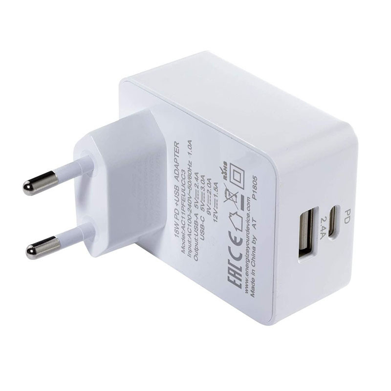 Chargeur Secteur Energizer Pour Smartphone Rapide 18W 1 USB + Câble USB-C