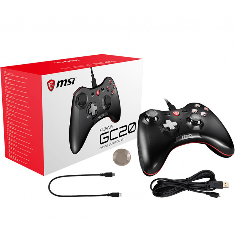 Manette De Jeu Gaming MSI Force GC20 Noir Manette De Jeu Gaming MSI Force GC20 Noir