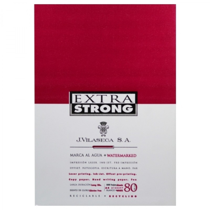 Rame Papier Extra Strong Vilaseca A4 80G Blanc Rame Papier Extra Strong Vilaseca A4 80G Blanc