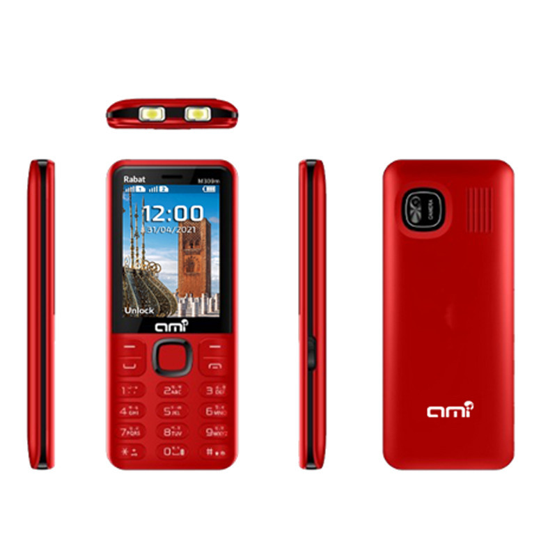 Téléphone Portable AMI F35+ Double Sim Rouge & Noir