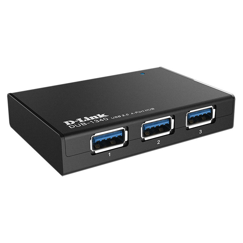 Hub D-Link 4 Ports USB 3.0 Super Speed Noir (DUB-1340)
