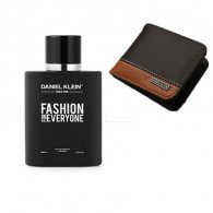 Pack Homme Portefeuille Daniel Klein Marron DKW5001-03 + Parfum Daniel Klein DKP.1002-01