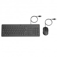 Ensemble Clavier + Souris HP 150 Filaire Azerty Noir (240J7AA)