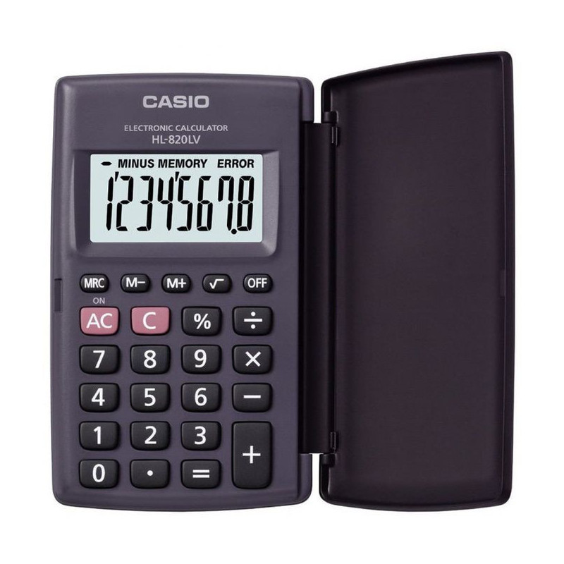 Calculatrice Casio Avec Étui-Noir (HL-820LV-BK) Calculatrice Casio Avec Étui-Noir (HL-820LV-BK)