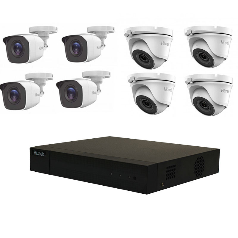 Pack De 8 Camera Surveillance Hilook 4MP HD + DVR 8 Canaux