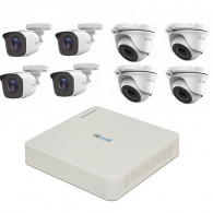 Pack De 8 Camera Surveillance Hilook 2MP HD + DVR 8 Canaux