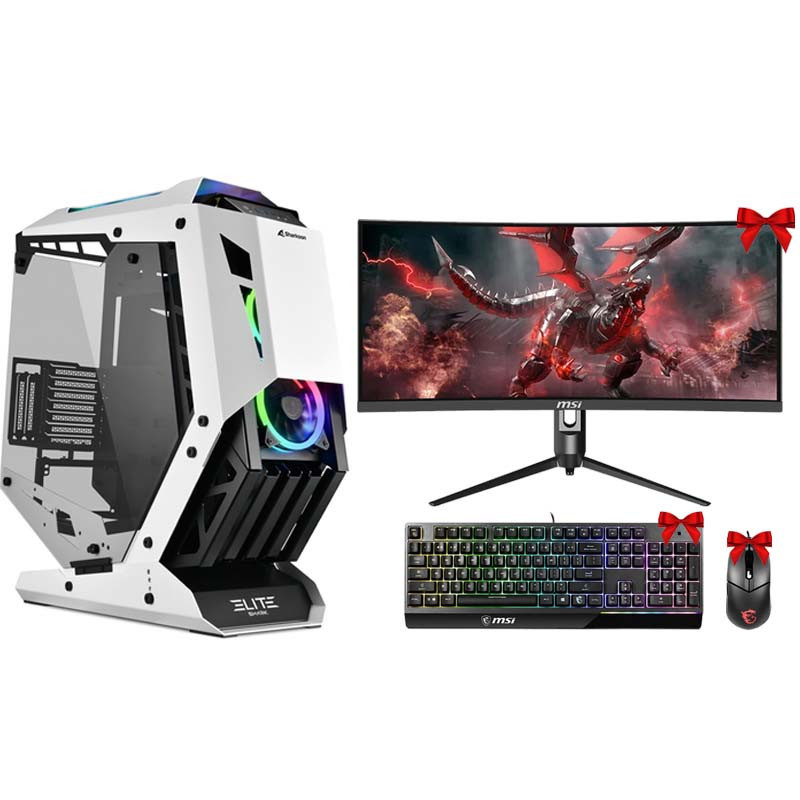 Pc De Bureau Gamer Bazooka AMD Rayzen 7 32Go 1To SSD RTX 3070 Ti Blanc