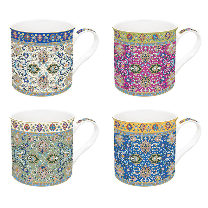 Mugs Delta Porcelaine Persian Set 4 300ml Multicolore
