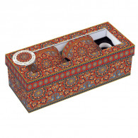 Set De 2 Mugs Porcelaine Mandala Rouge