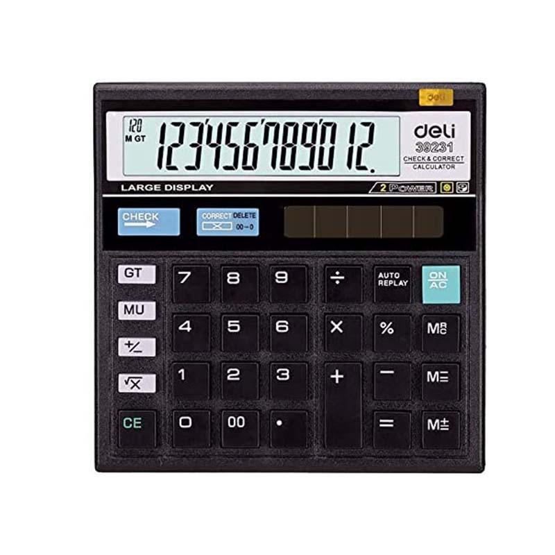Calculatrice Deli 12 Chiffres Noir E39231 Calculatrice Deli 12 Chiffres Noir E39231