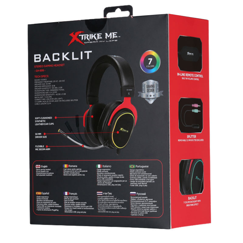 Micro Casque Gaming Xtrike Me GH899 Noir