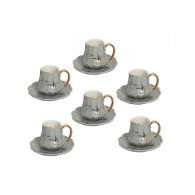 Service A Café 12 Pièces Gris