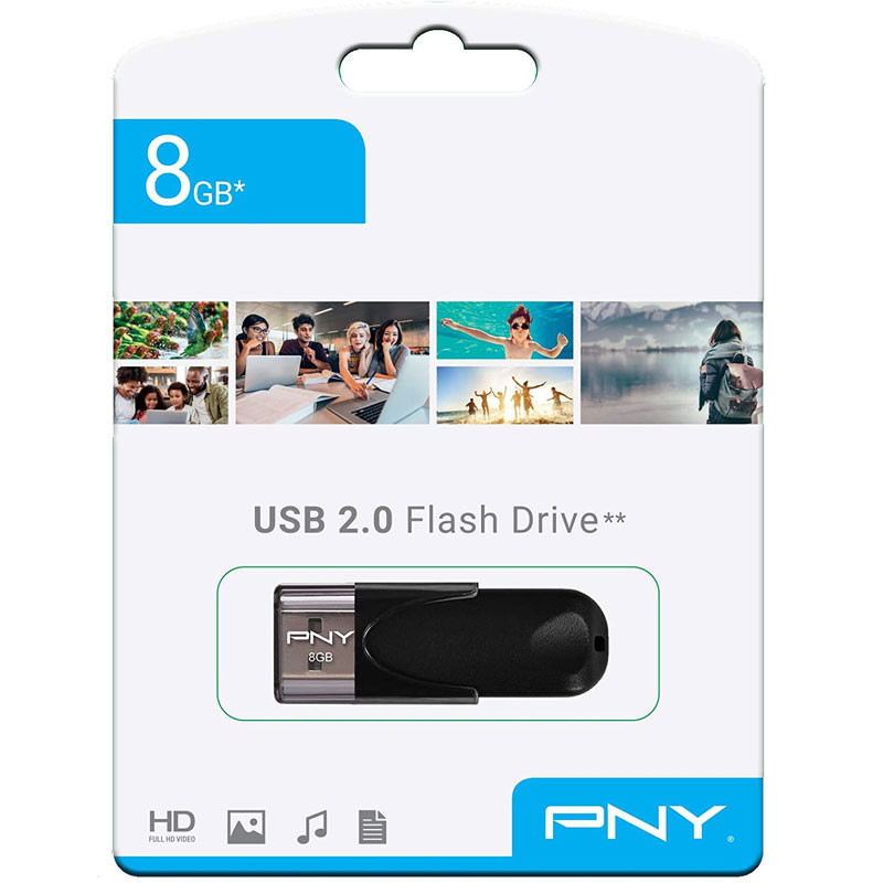 Clé USB PNY 8Go Attaché Noir