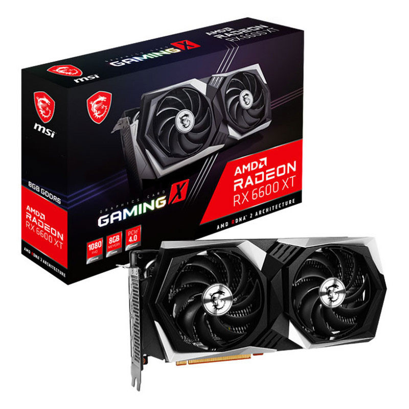 Carte Graphique MSI AMD Radeon RX 6600 XT Gaming X 8Go DRR6 X2 Noir Carte Graphique MSI AMD Radeon RX 6600 XT Gaming X 8Go DRR6 X2 Noir