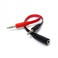 Adaptateur Jack 3,5 Vers 2 x Jack Noir & Rouge