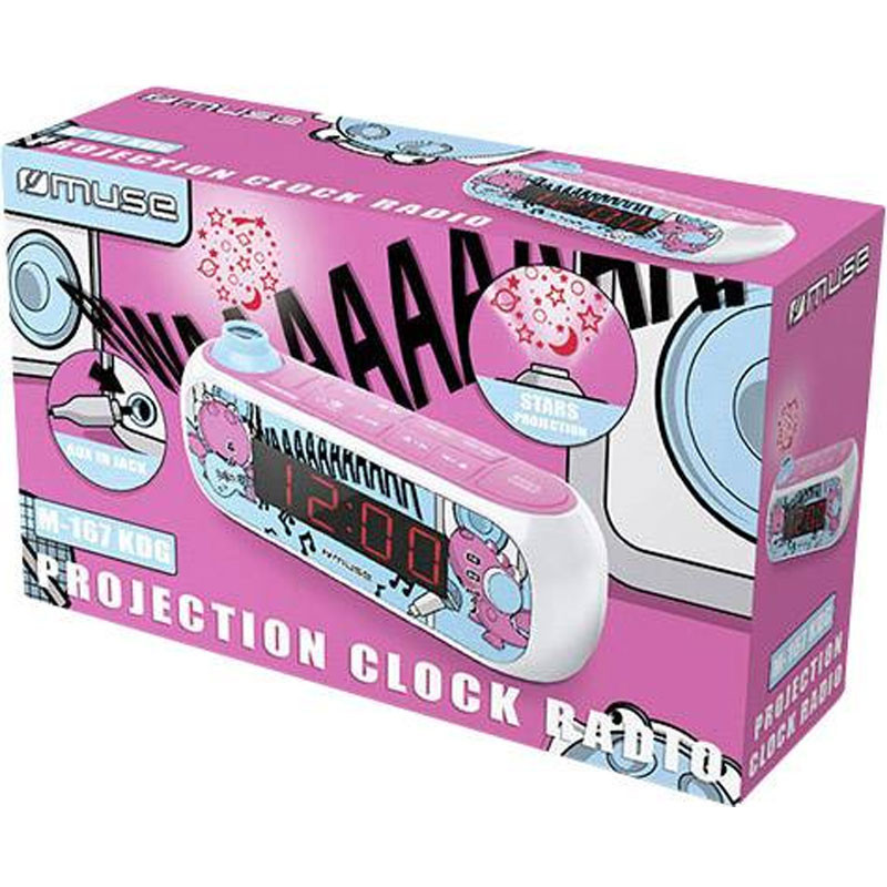 Radio-Réveil Muse Pll Avec Projection Rose (M-167KDG)