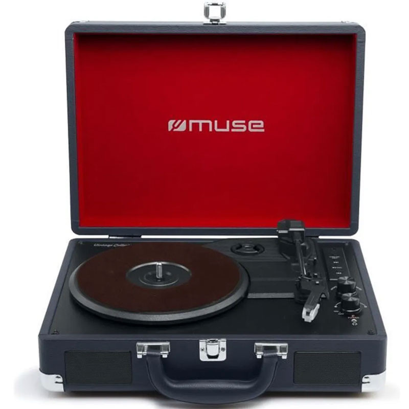 Platine Vinyle Muse Stéréo Bleu marine (MT-103DB) Platine Vinyle Muse Stéréo Bleu marine (MT-103DB)