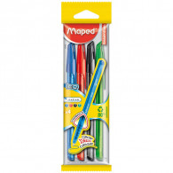 Paquet de 4 Stylos Maped Bille Ice Medium (224406)