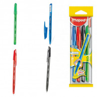 Paquet de 4 Stylos Maped Bille Ice Medium (224406)