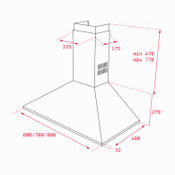 Hotte Encastrable Biolux HA60N 60 Cm Noir pas cher - Spacenet Tunisie