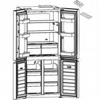 Réfrigérateur Focus Line Side By Side 84 CM Inox (SMART.6200)