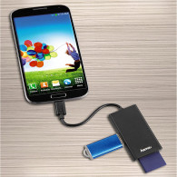 Lecteur De Carte Mémoire USB Hama + Hub USB 2,0 + OTG Noir Lecteur De Carte Mémoire USB Hama + Hub USB 2,0 + OTG Noir