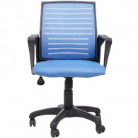 Chaise Secrétaire TIZANO avec Accoudoirs Bleu Chaise Secrétaire TIZANO avec Accoudoirs Bleu