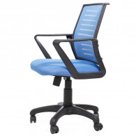 Chaise Secrétaire TIZANO avec Accoudoirs Bleu Chaise Secrétaire TIZANO avec Accoudoirs Bleu