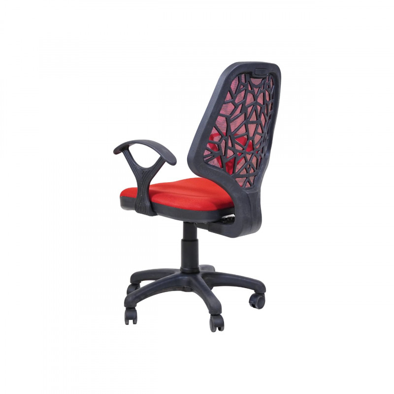 Chaise Secrétaire Petek Avec Accoudoirs Rouge