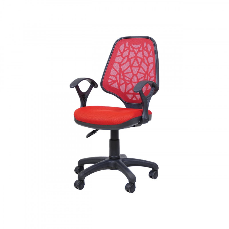 Chaise Secrétaire Petek Avec Accoudoirs Rouge