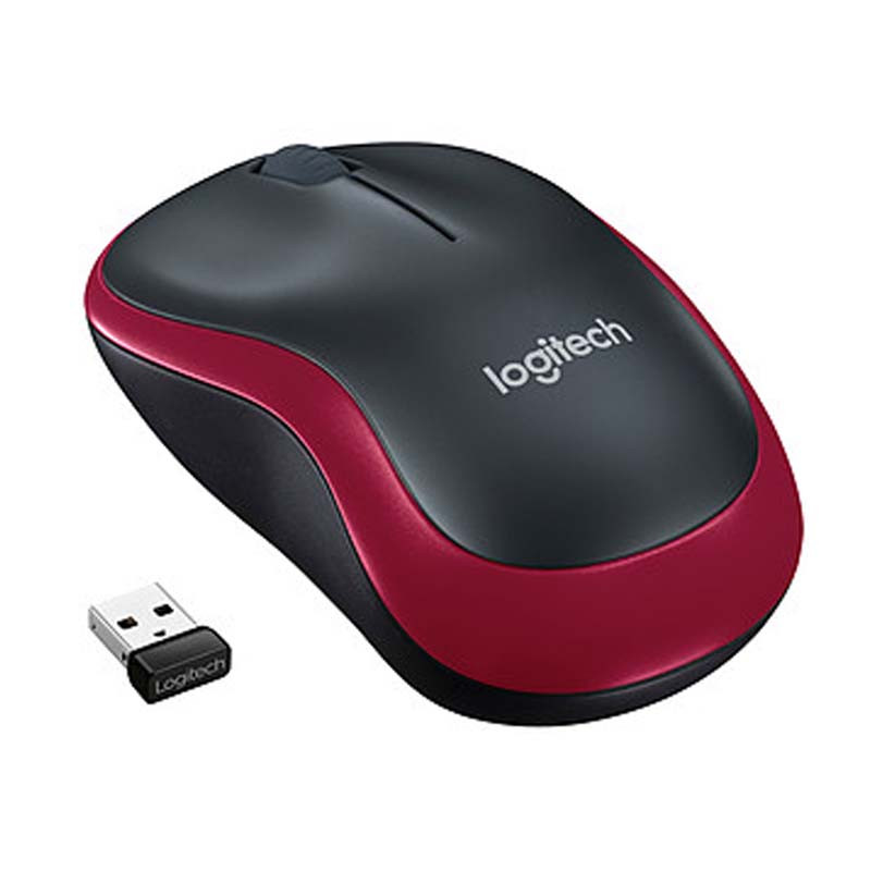 Souris Sans Fil Logitech M185 Rouge - Spacenet Tunisie