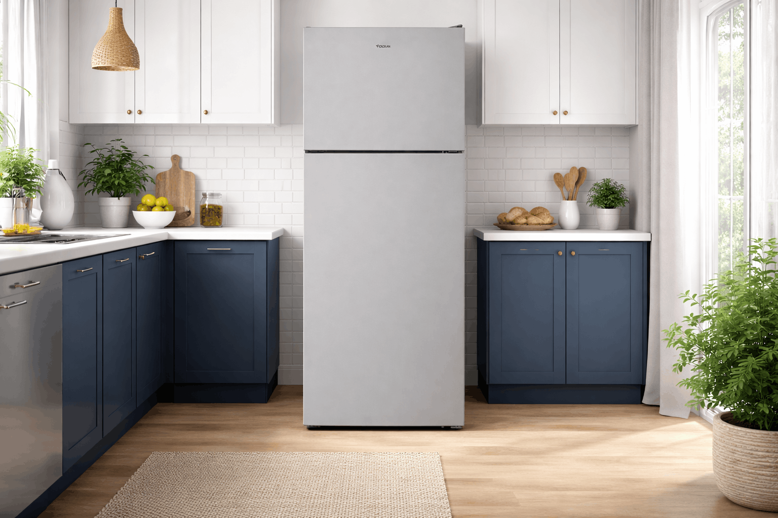 REFRIGERATEUR 2 PORTES LESS FROST 313L NOIR 60CM FOCUS