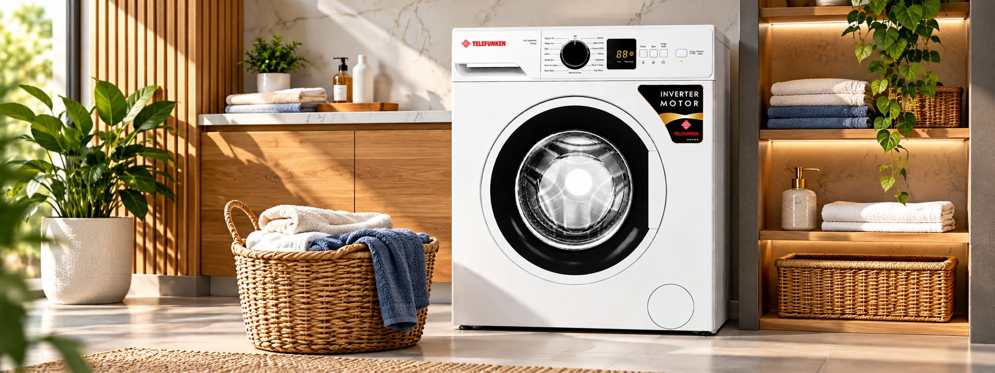 Lave Linge Automatique TELEFUNKEN 7KG INVERTER / Blanc