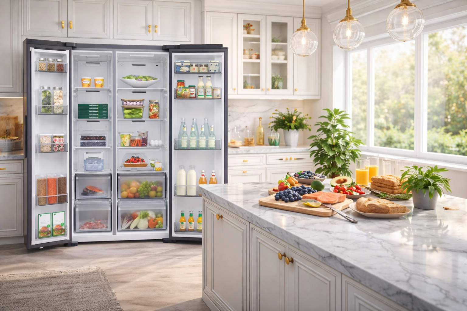 Réfrigérateur SAMSUNG No Frost BESPOKE INVERTER Side by Side 651 LITRES / SILVER