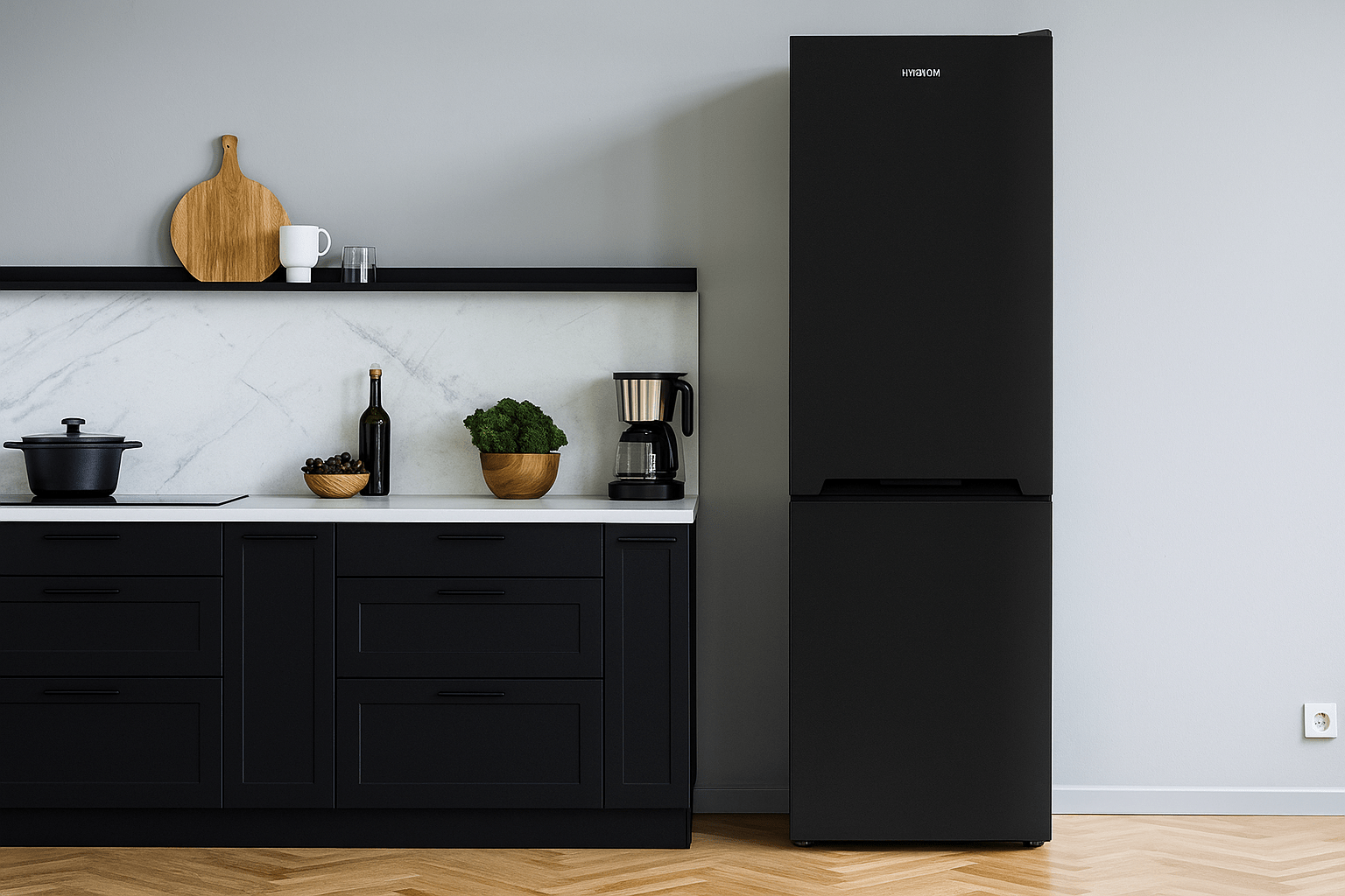 Réfrigérateur Combiné HYUNDAI HYN-186.60NF.B - 300L - NoFrost - Noir