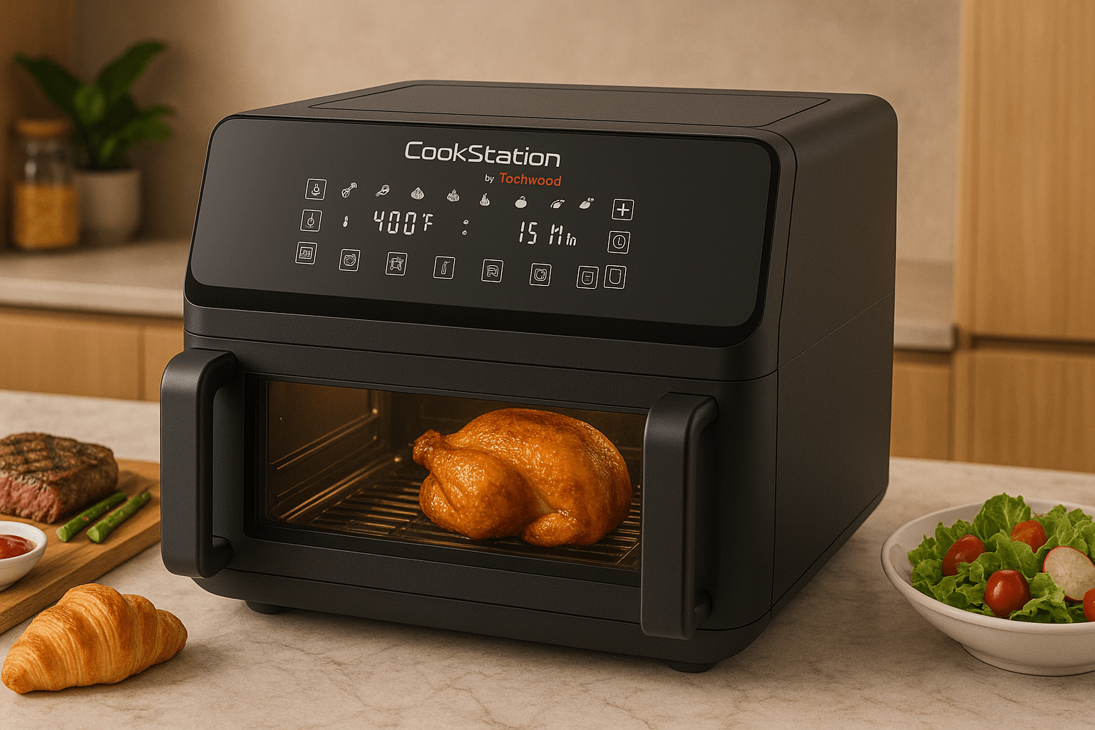 Friteuse à Air Techwood 9L – Double Cuve – 2700W au meilleur prix en Tunisie