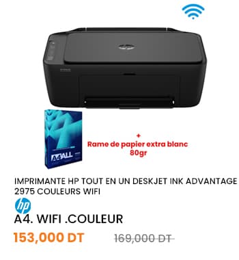 Imprimante HP Tout En Un DeskJet Ink Advantage 2975 Couleurs Wifi