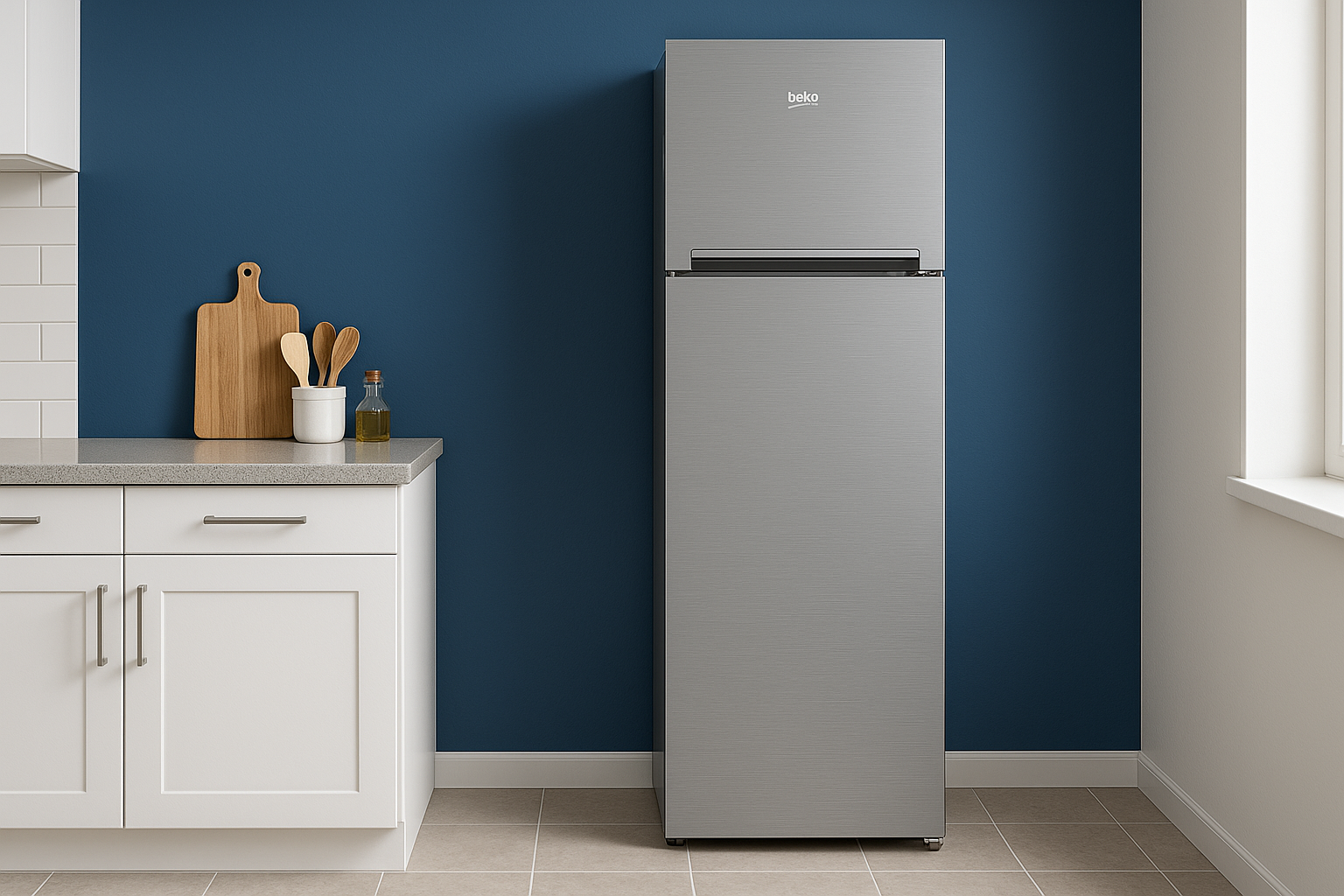 🧊 Réfrigérateur Beko RDSA43SX 400L Silverau meilleur prix en Tunisie  : Double porte MinFrost A+ avec faible consommation et grand volume 