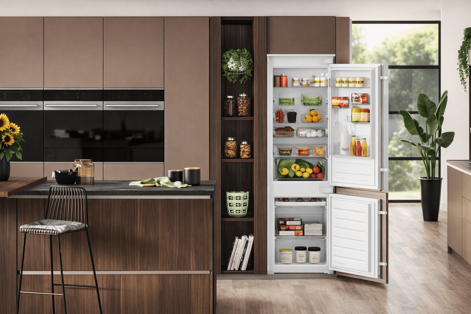 Réfrigérateur combiné encastrable _Total No Frost ariston