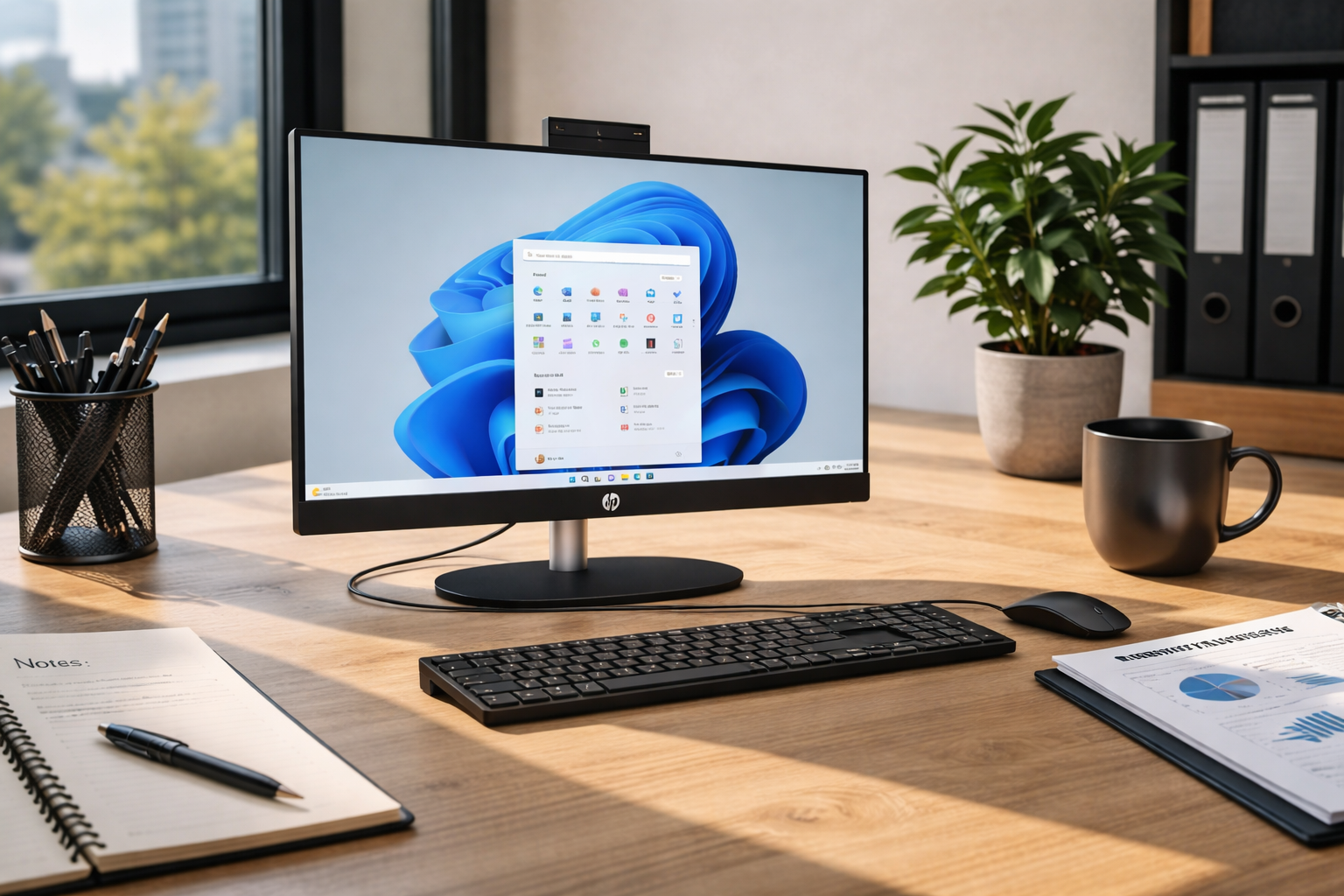 🖥️ Pc De Bureau HP Tout-en-Un AIO 24-cr0057nk – Écran 23.8" FHD IPS, Ryzen 5, SSD 512 Go