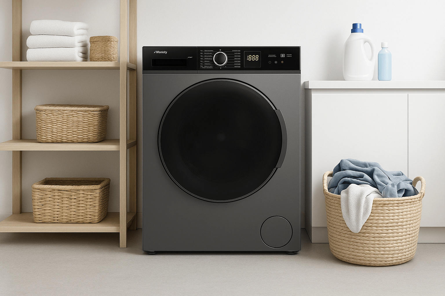Machine à Laver Newstar 9 Kg Inox A+++ avec BIG Door et 15 Programmes au meilleur prix en Tunisie