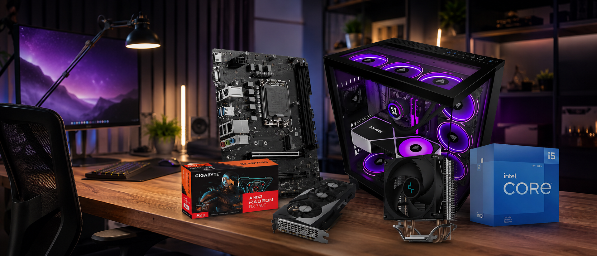 🖥️ Pc de Bureau Gamer Max 510 – i5-12400F, Radeon RX 7600, 16Go RAM, SSD 512Go au meilleur prix en Tunisie