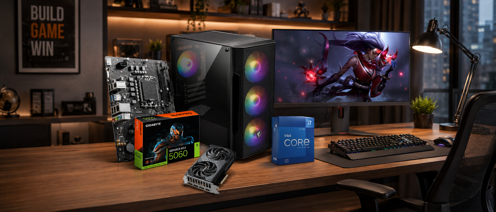 🖥️ Pc de Bureau Gamer Max 508 avec Écran Redragon Azur – i5-12400F, RTX 5060, 16Go RAM, SSD 512Go au meilleur prix en Tunisie