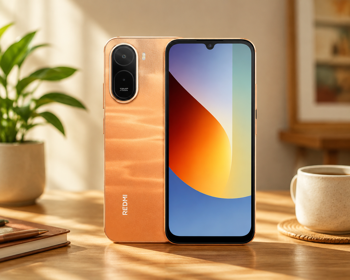 📱 Xiaomi Redmi A7 Pro 128Go Orange – Grand écran 120Hz & batterie 6000 mAh au meilleur prix en Tunisie
