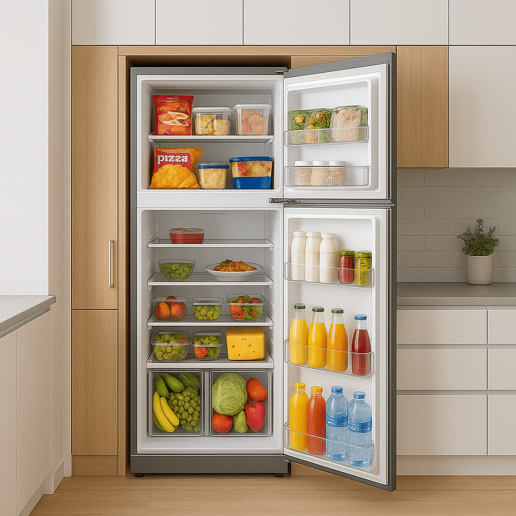 REFRIGERATEUR 2 PORTES TORNADO  DARK INOX NOFROST HYBRIDE-550L