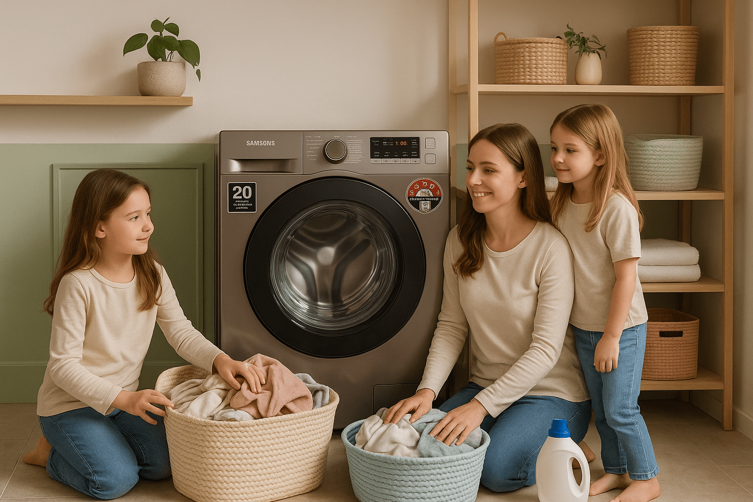 Machine à Laver Samsung 7 Kg Inox 1200 tr/min avec 12 programmes & vapeur hygiénique au meilleur prix en Tunisie