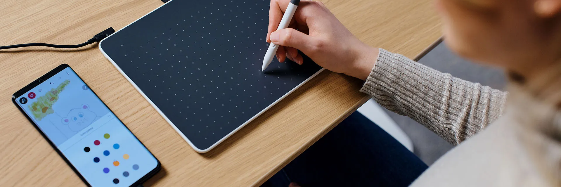 🎨 Tablette Graphique Wacom One Small CTC4110WLW2B au meilleur prix en Tunisie : compacte, précise et sans fil