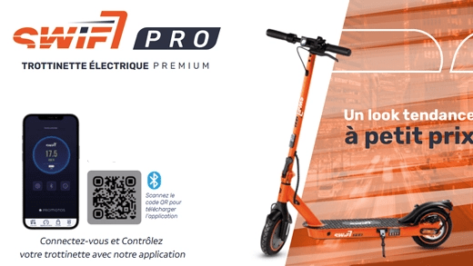 Trottinette Electrique Swift Pro : Connectivité Bluetooth